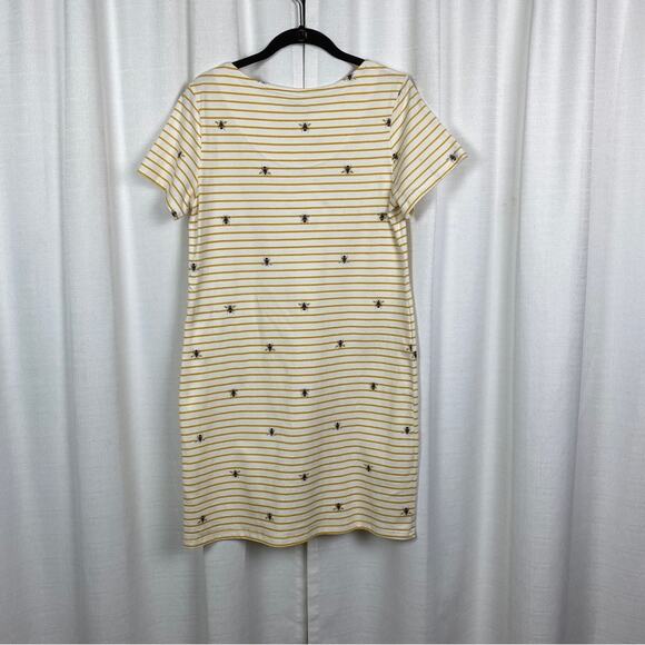 Joules Cream&Yellow Riviera Dress in Beestripe Sz.10 - Picture 8 of 15